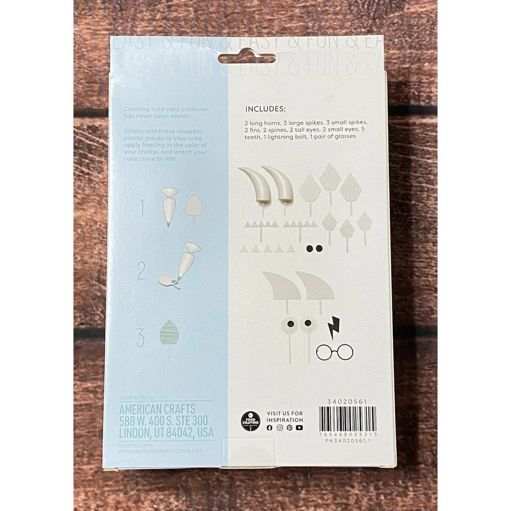 The Sweetshop Cake Decor Face Kit (23 Piece) buy American Crafts Reusable (New)